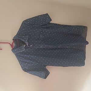 Men Splash short sleeve medium button down